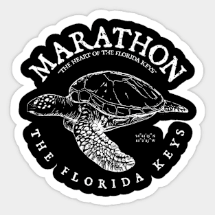 Marathon Turtle Florida Keys Scuba Fishing And Diving Sticker
